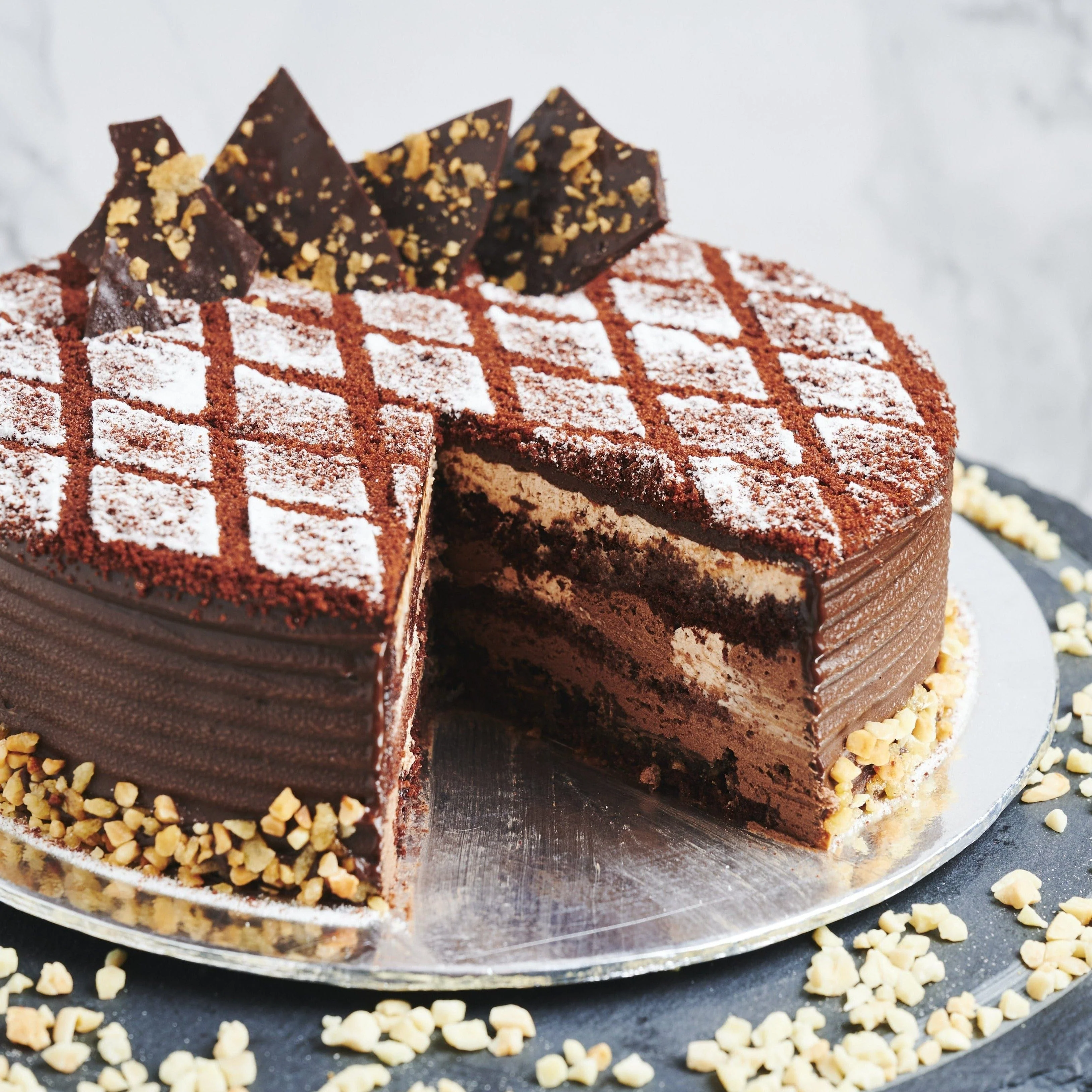 Chocolate Hazelnut Crunch Cake - Image 4